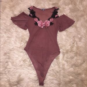 Pink Sheer Bodysuit